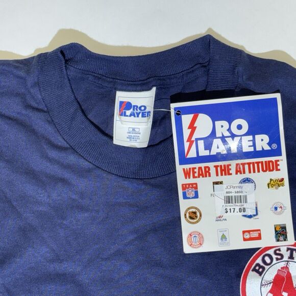 NWT Vintage 1996 Pro Player Boston Red Sox MLB T-Shirt Men’s XL 18-20 USA Made - Picture 6 of 8